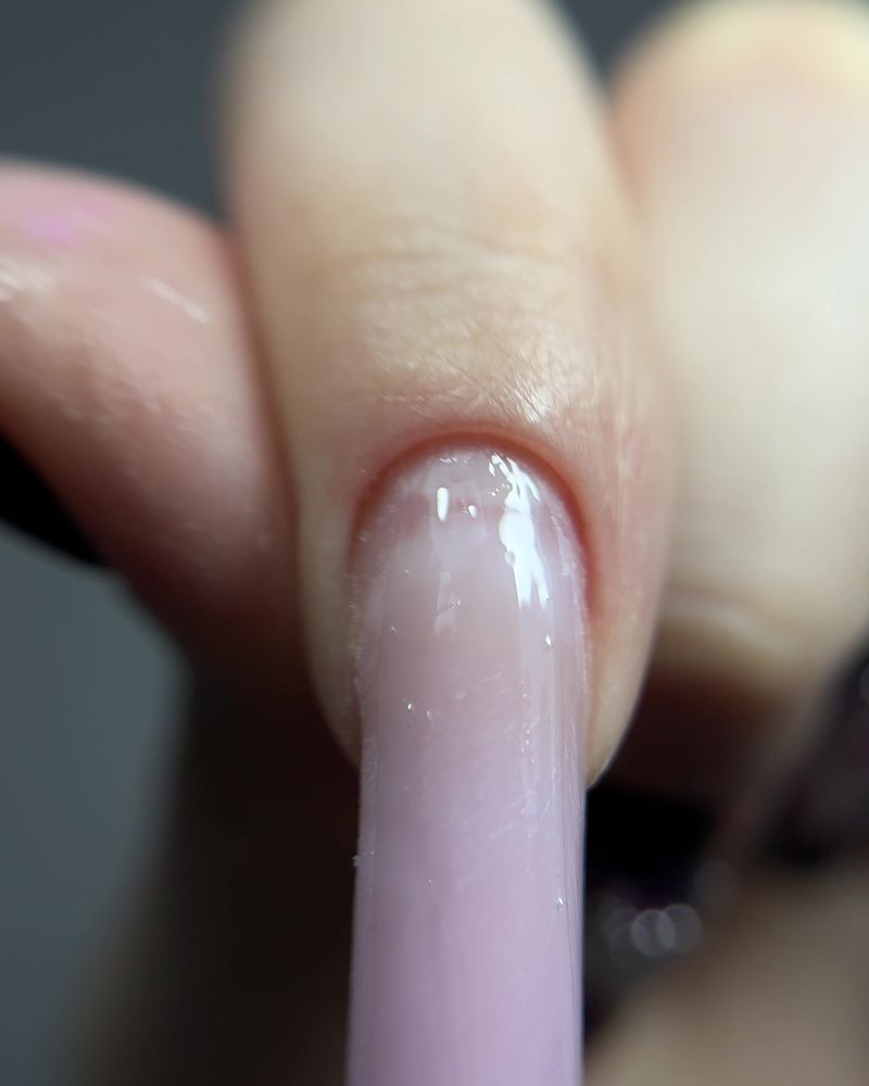 Before: student nail content, milky manicure