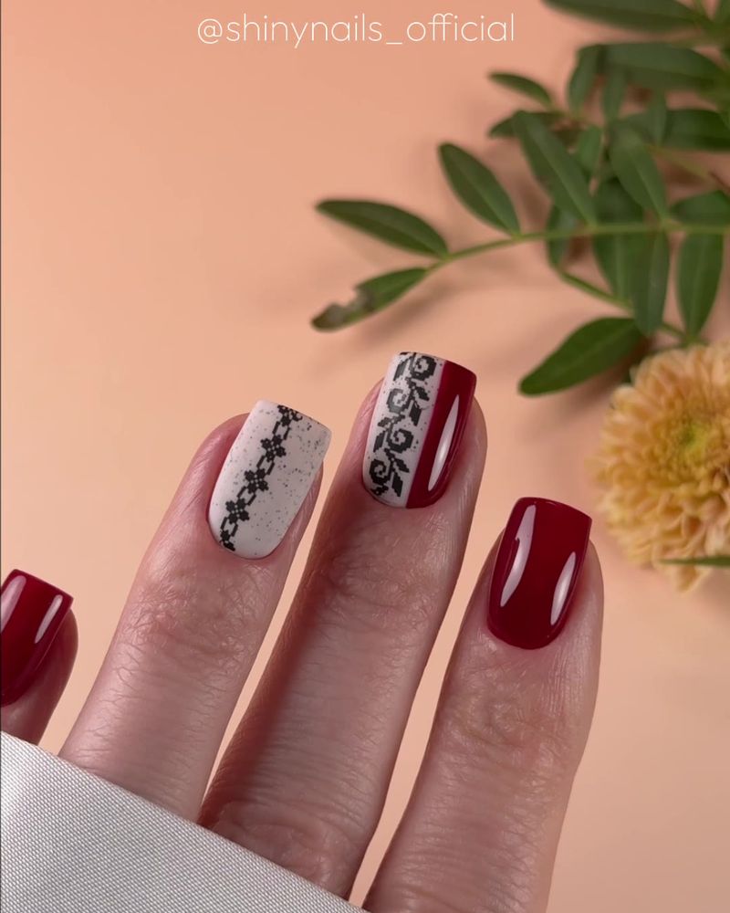 After: student nail content, chrome accent manicure